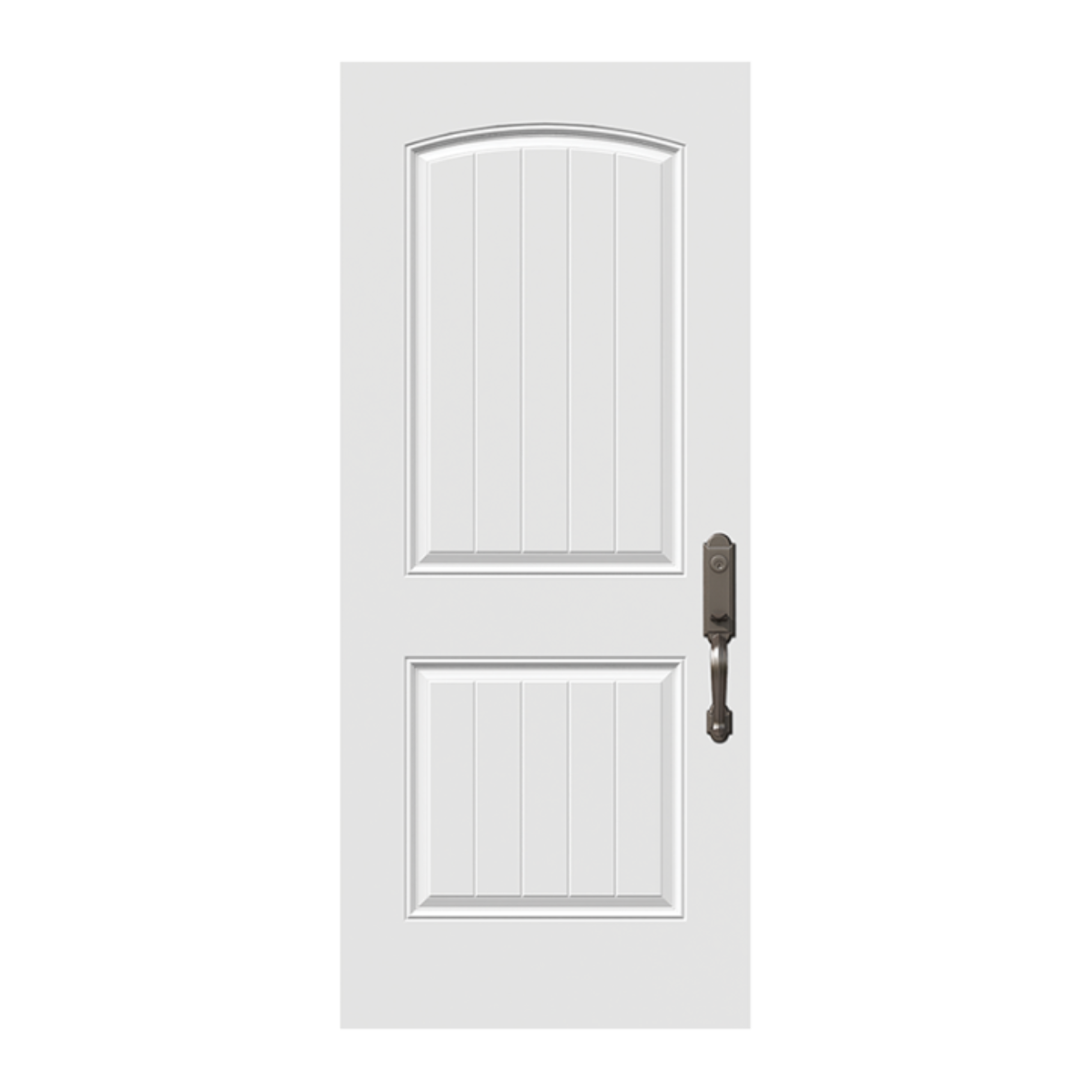 2 Panel Planked Camber Top Door